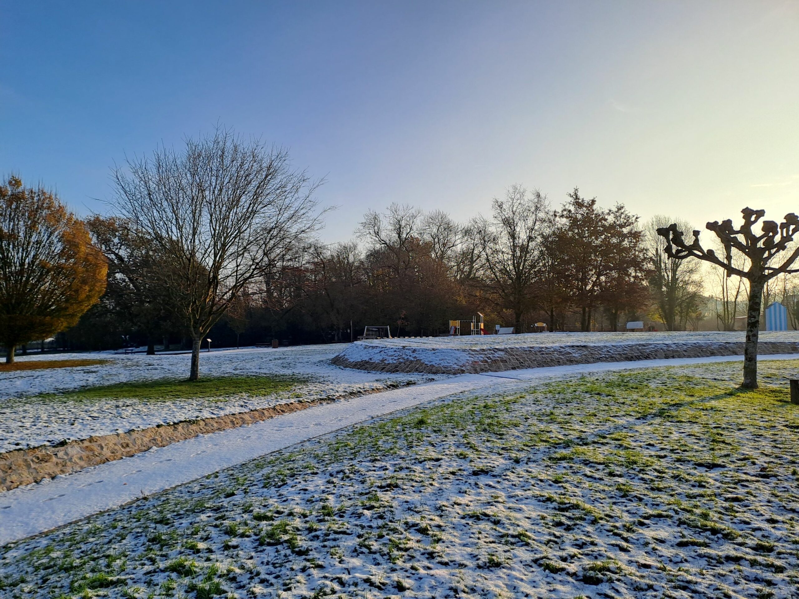 Parc sous la neige